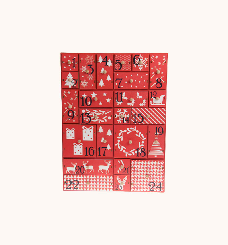 HY-E48613-1 Wooden christmas calendar