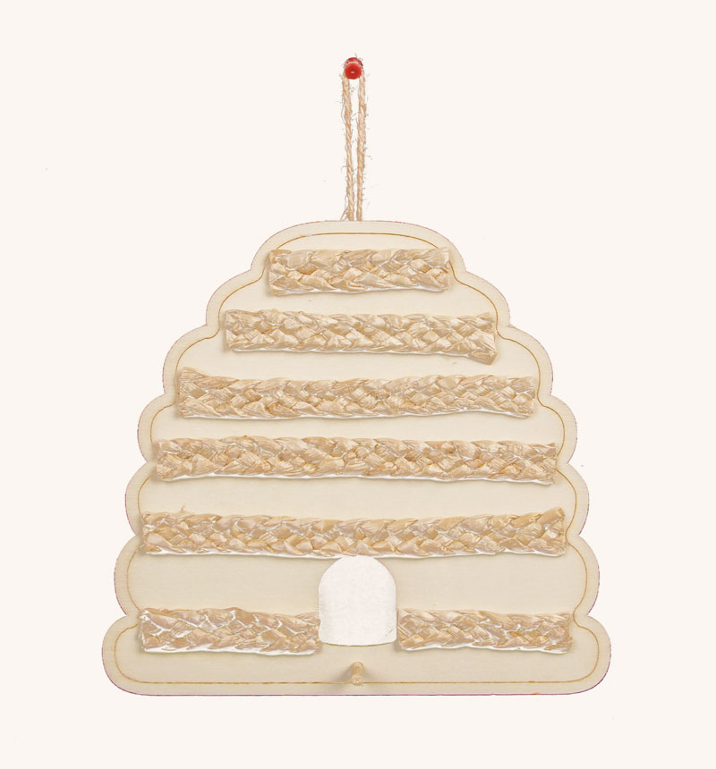 HY-E32405 Wooden bird house straw weaving