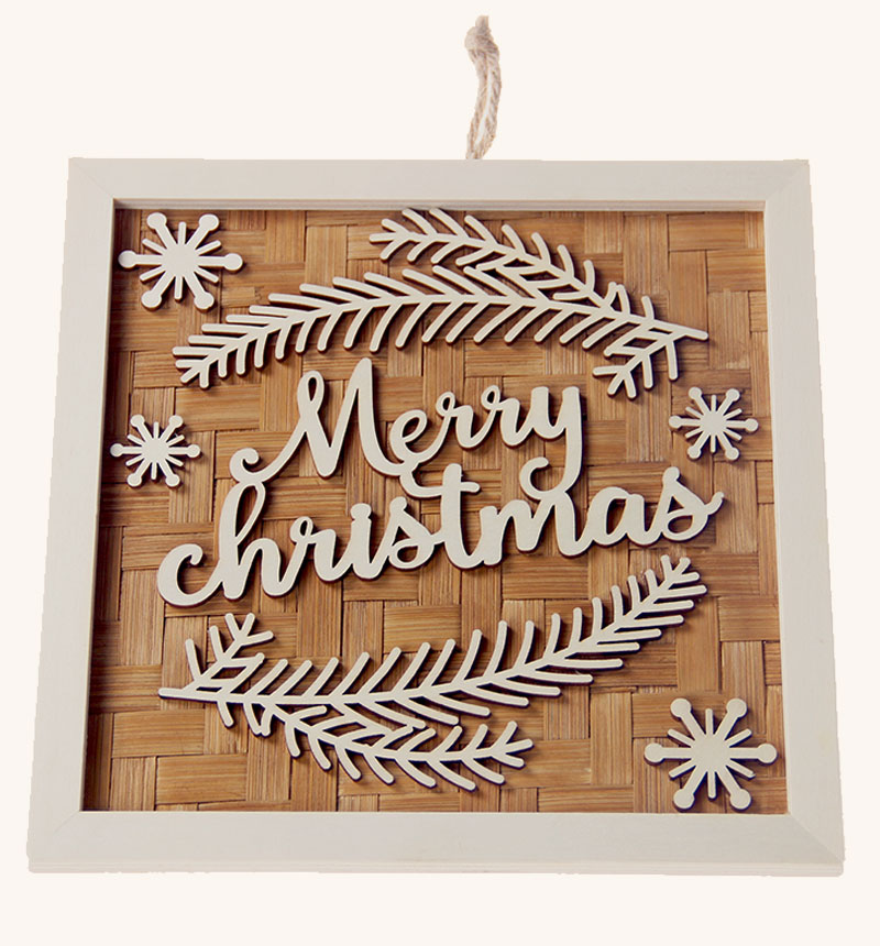 HY-E71039-4 Christmas bamboo woven door hanging