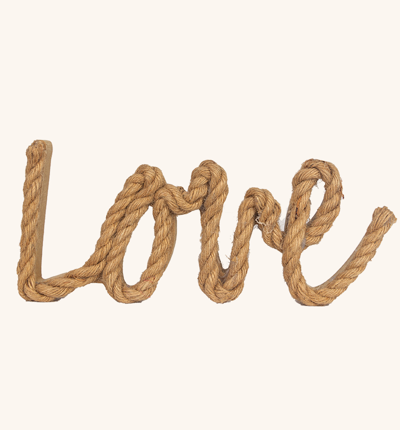 HY-E600316 Hemp rope sticking wooden table decoration