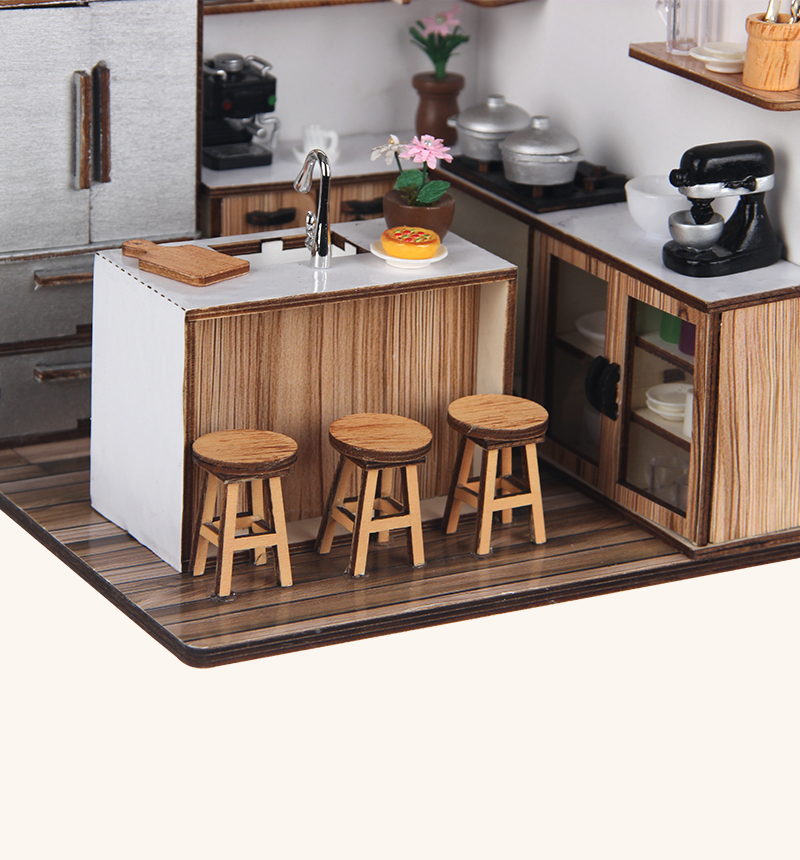 DIY Kitchen Miniature House Kit 