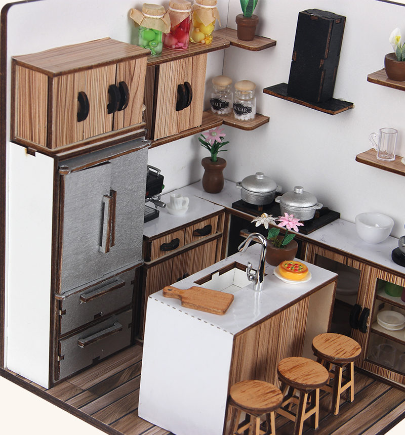 DIY Kitchen Miniature House Kit 