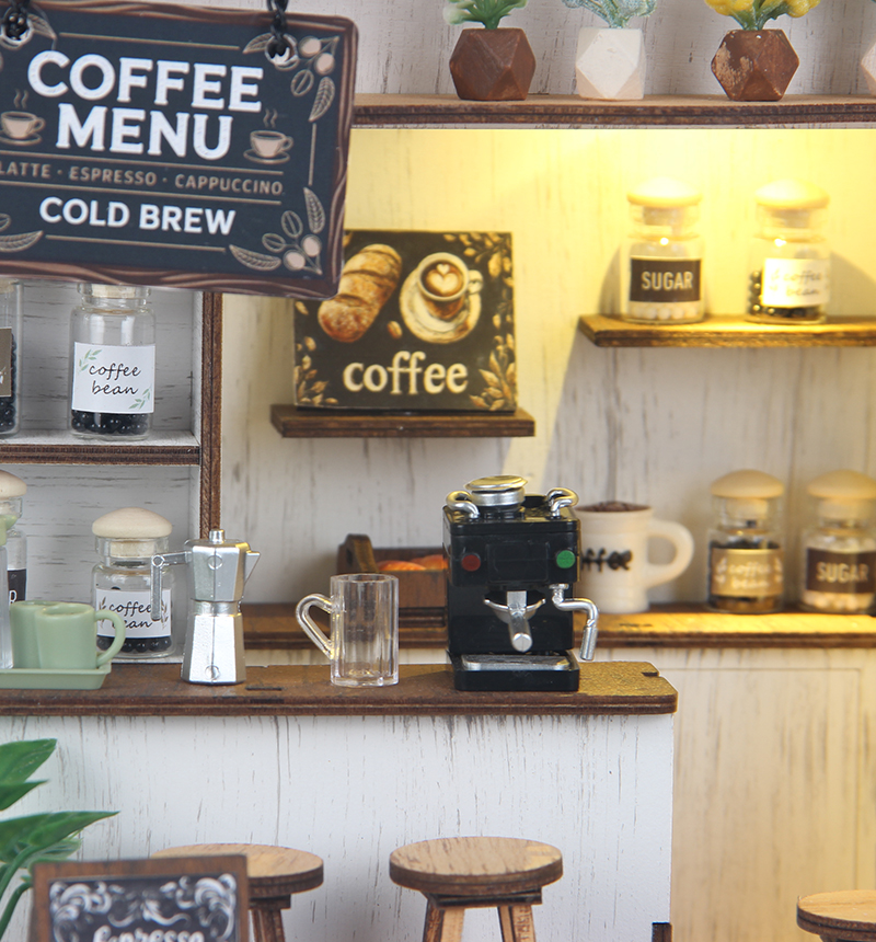 DIY Coffee Shop Miniature House Kit 