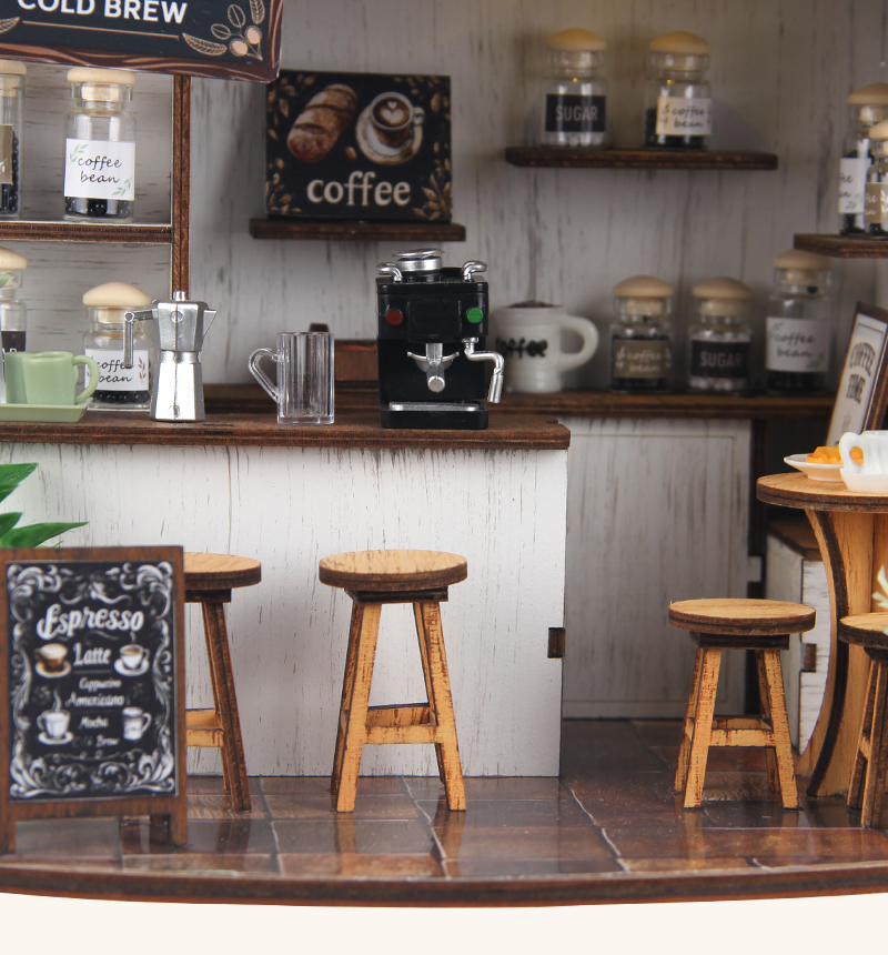 DIY Coffee Shop Miniature House Kit 