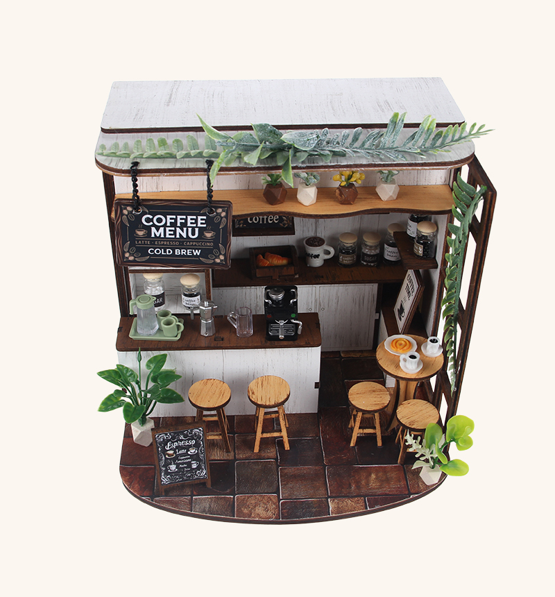 DIY Coffee Shop Miniature House Kit 