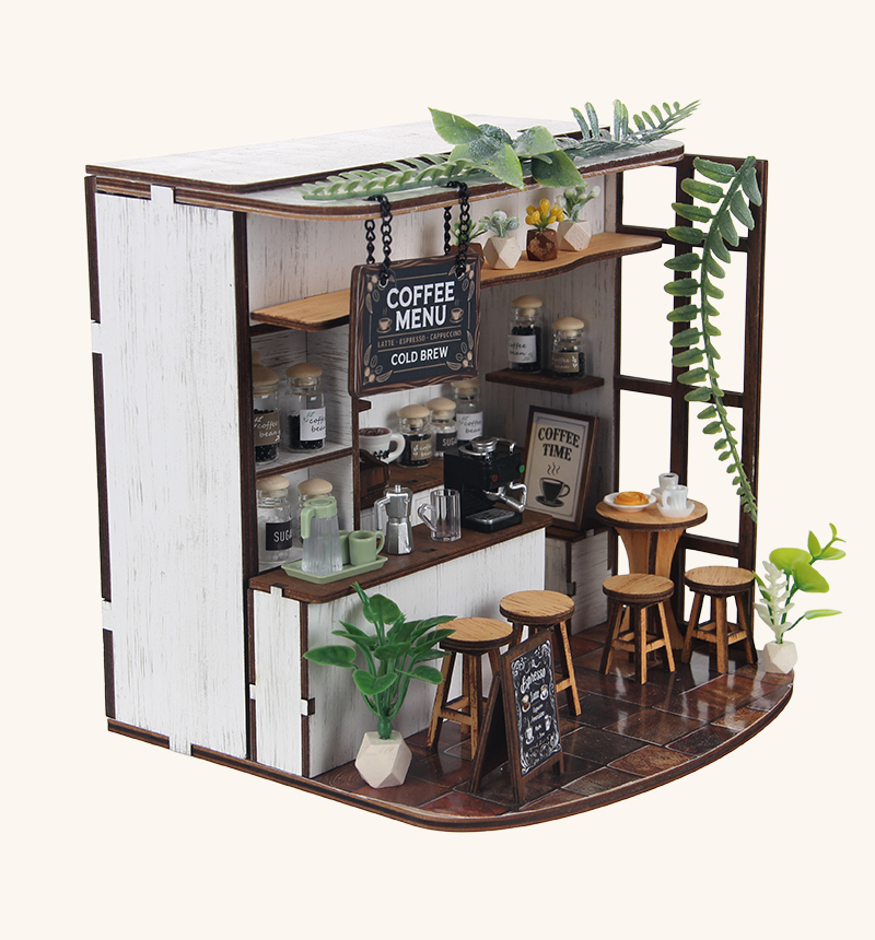 DIY Coffee Shop Miniature House Kit 