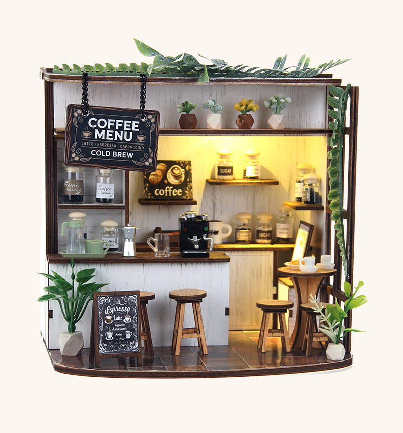 DIY Coffee Shop Miniature House Kit 