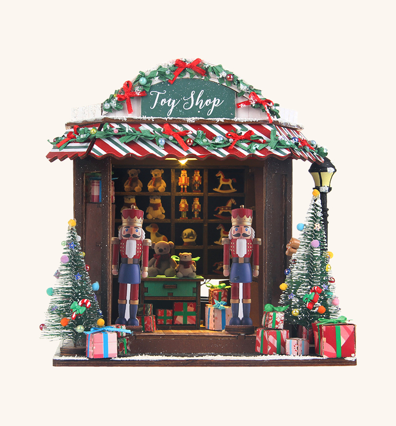 DIY Christmas Joy Shop Miniature Kit 